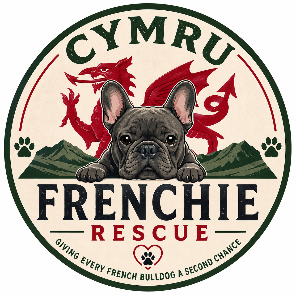 Cymru Frenchie Rescue logo